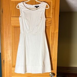 White House Black Market Textured White Midi Dress